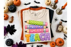 Teach Pencils PNG Teacher Clipart Graphi Product Image 2