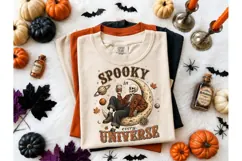 Spooky Universe Skeleton Moon PNG Shirt Product Image 2