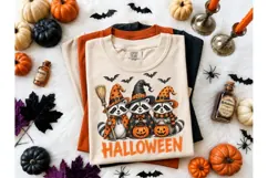 Halloween Raccoon Witch PNG Shirt Design Product Image 2