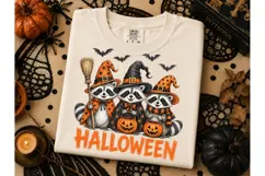 Halloween Raccoon Witch PNG Shirt Design Product Image 3