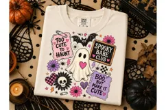 Spooky Babe Club Halloween PNG Tee Product Image 3