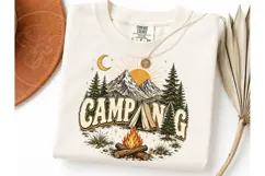 Camping Vibes Retro Vintage PNG Tee Desi Product Image 2