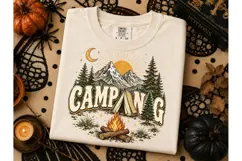 Camping Vibes Retro Vintage PNG Tee Desi Product Image 3