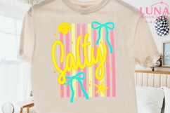 Salty Beach Bow Summer Vibes PNG, Coquette Beach PNG Product Image 1