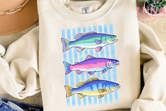 Colorful Trout Fish PNG, Rainbow Fish Clipart, Fishing PNG Product Image 2