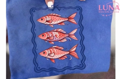 Vintage Fish Illustration PNG, Coquette Bow Fish Clipart PNG Product Image 6