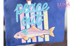 Peace Out Trout Fish PNG, Coquette Fishing Sublimation PNG Product Image 6
