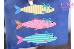Cute Coquette Fish with Bows PNG, Girly Fish Clipart PNG Product Image 6