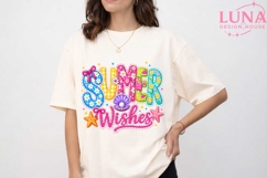 Summer Wishes PNG, Cute Summer Sublimation, Beach Vibes PNG Product Image 1