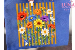Wildflower Garden Stripes PNG, Floral Clipart, Botanical PNG Product Image 6