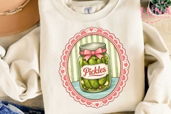 Coquette Pickles Jar PNG, Pink Bow Pickle Sublimation, Retro Product Image 3