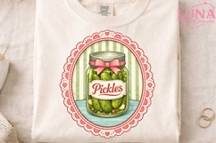 Coquette Pickles Jar PNG, Pink Bow Pickle Sublimation, Retro Product Image 4