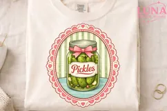Coquette Pickles Jar PNG, Pink Bow Pickle Sublimation, Retro Product Image 4