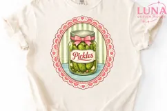 Coquette Pickles Jar PNG, Pink Bow Pickle Sublimation, Retro Product Image 5