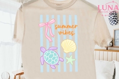 Summer Vibes Sea Turtle PNG, Beach Clipart, Coastal PNG Product Image 2