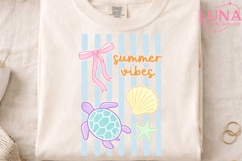 Summer Vibes Sea Turtle PNG, Beach Clipart, Coastal PNG Product Image 4