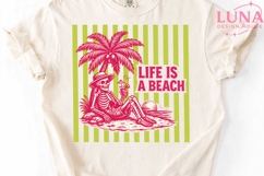 Life Is A Beach Skeleton Summer PNG, Beach Vibes Sublimation Product Image 5