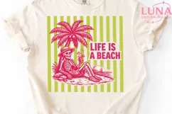 Life Is A Beach Skeleton Summer PNG, Beach Vibes Sublimation Product Image 5