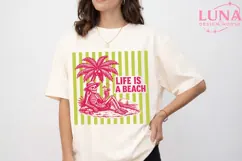 Life Is A Beach Skeleton Summer PNG, Beach Vibes Sublimation Product Image 1