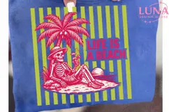 Life Is A Beach Skeleton Summer PNG, Beach Vibes Sublimation Product Image 6