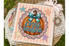 Cozy Season Pumpkin Bow PNG Shirt Design Product Image 1