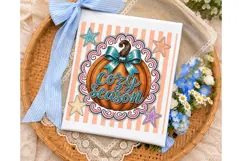 Cozy Season Pumpkin Bow PNG Shirt Design Product Image 3