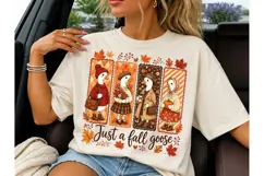 Just A Fall Goose PNG Shirt Design Product Image 2