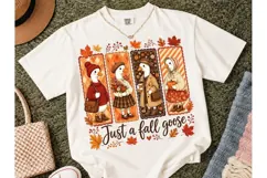 Just A Fall Goose PNG Shirt Design Product Image 3