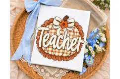Teach Pumpkin PNG Sublimation Shirt Desi Product Image 3