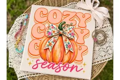 Cozy Season Pumpkin PNG Sublimation Tee Product Image 4