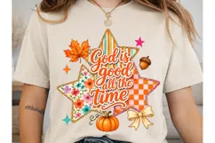 God is Good All the Time Fall PNG Shirt Product Image 1