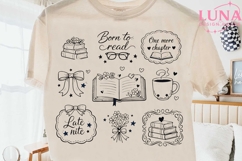 Book Lover Doodles PNG, Reading Clipart Bundle, Bookish PNG Product Image 2