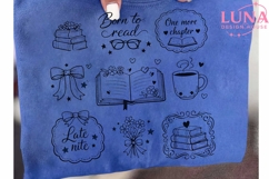 Book Lover Doodles PNG, Reading Clipart Bundle, Bookish PNG Product Image 6