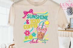 Sunshine &amp; Iced Coffee Club PNG, Summer Coffee PNG Product Image 2