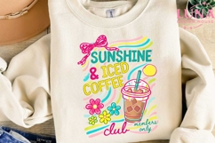 Sunshine &amp; Iced Coffee Club PNG, Summer Coffee PNG Product Image 3