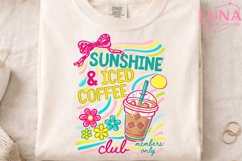 Sunshine &amp; Iced Coffee Club PNG, Summer Coffee PNG Product Image 4