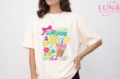 Sunshine &amp; Iced Coffee Club PNG, Summer Coffee PNG Product Image 1