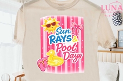 Sun Rays and Pool Days PNG, Summer Sublimation, Pool Party P Product Image 1