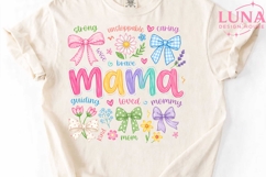 Mama Floral Bows PNG, Coquette Mama PNG, Mother's Day PNG Product Image 5