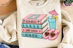 Beach Reading Summer Books Stack PNG, Bookish Summer Clipart Product Image 3