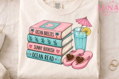 Beach Reading Summer Books Stack PNG, Bookish Summer Clipart Product Image 4