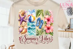 Summer Vibes Beach Watercolor PNG, Tropical Beach Sublimation Product Image 2