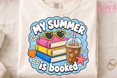 My Summer Is Booked PNG, Summer Reading PNG, Book Lover PNG Product Image 4