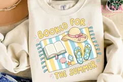 Booked For The Summer PNG, Beach Reading Clipart, Book Lover Product Image 1