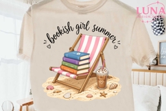 Bookish Girl Summer PNG, Beach Reading PNG, Book Lover PNG Product Image 2