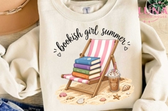 Bookish Girl Summer PNG, Beach Reading PNG, Book Lover PNG Product Image 3