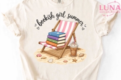 Bookish Girl Summer PNG, Beach Reading PNG, Book Lover PNG Product Image 5