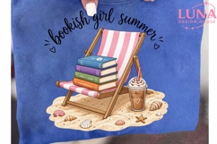 Bookish Girl Summer PNG, Beach Reading PNG, Book Lover PNG Product Image 6