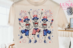 Dancing Skeletons 4th of July PNG, Patriotic Skeleton PNG Product Image 2