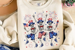 Dancing Skeletons 4th of July PNG, Patriotic Skeleton PNG Product Image 3